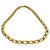 Vintage 18 Karat Yellow Gold Hammered Double Oval Graduating Link 17" NECKLACE 12 MM wide in the middle and graduating to...