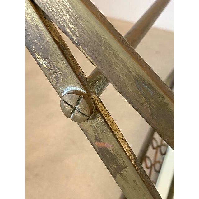 Brass and Glass Coffee Table, 1950s For Sale - Image 9 of 11