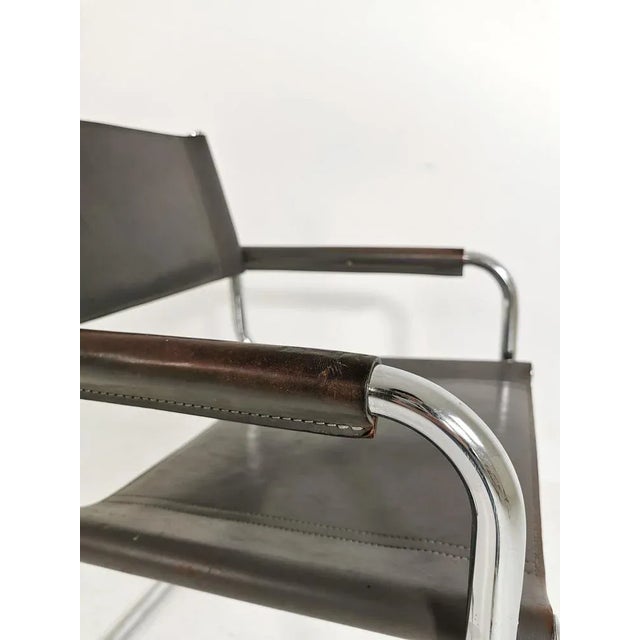 Bauhaus Grey Desk Chair by Mart Stam & Marcel Breuer for Fasem, 1980s For Sale - Image 5 of 11