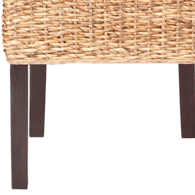 2020s Melanie 18''H Rattan Side Chair in Natural & Dark Brown - a Pair For Sale - Image 5 of 7