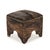 Farmhouse Cowhide Cube Stool in Dark Brown Brindle For Sale - Image 3 of 3