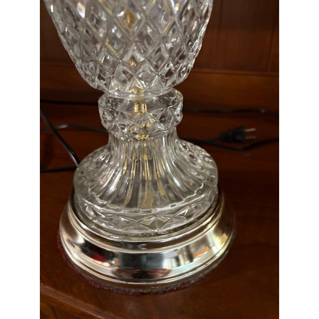 Late 20th Century Pressed Glass Table Lamp For Sale - Image 4 of 6