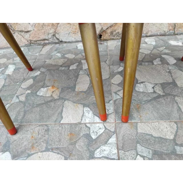 1970s Vintage Painted Flower Stands, Set of 2 For Sale - Image 5 of 9