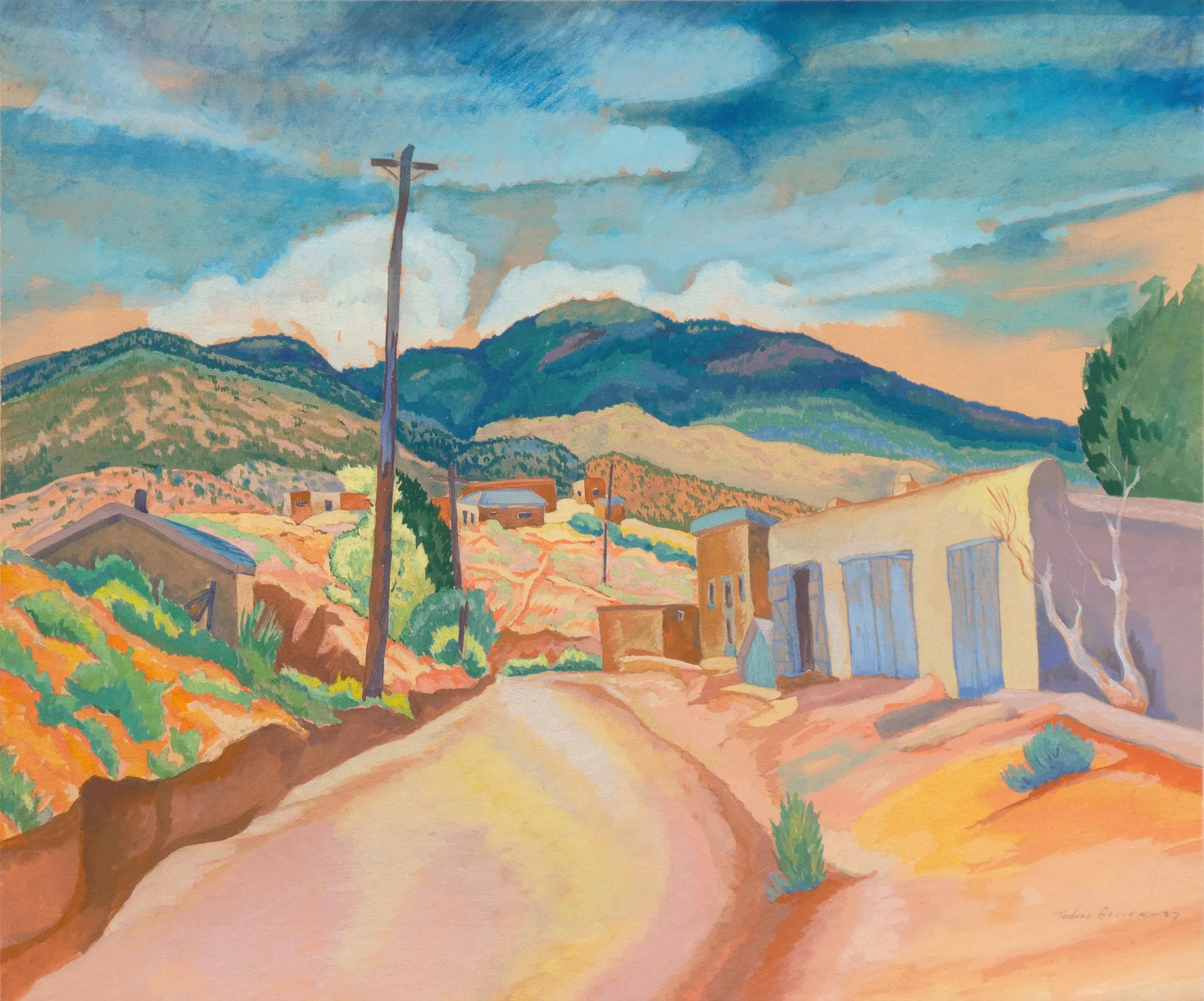 South-Western Landscape' by Todros Geller, 1937, Art Institute of