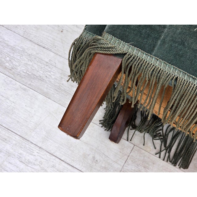 Three-Seater Danish Sofa in Green Furniture Velour, 1960s For Sale - Image 17 of 18