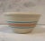 Set of 2 vintage McCoy Overware USA Pottery pale yellow bowls with blue and pink stripes. Large bowl is marked #10. Large...