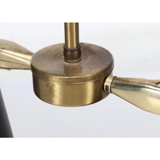 1960s Mid-Century Modern Dual Cone Swivel Pendant by Lincoln Lighting of Chicago For Sale - Image 4 of 8