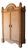 1970's Rattan Etched Wood Safari Armoire Wardrobe Storage Cabinet For Sale