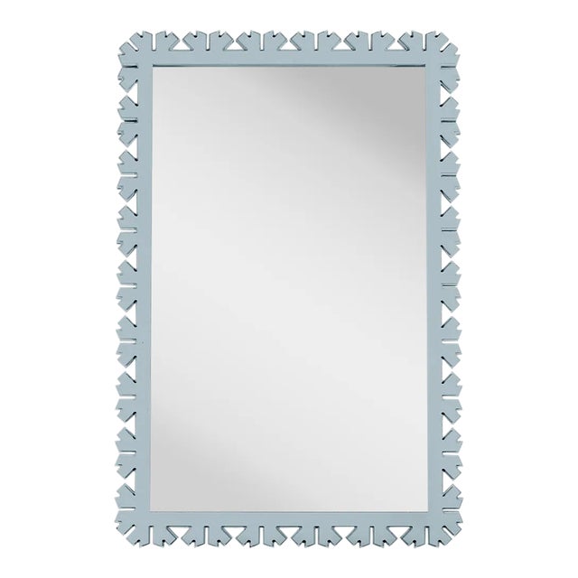 Fleur Home Audubon Bamboo Sticks Rectangle Mirror in Parma Gray, 24x35.5 For Sale