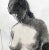 20th Century Black and White Abstract Figurative Mixed Media Drawing of a Female Nude by William Anzalone For Sale - Image 10 of 13