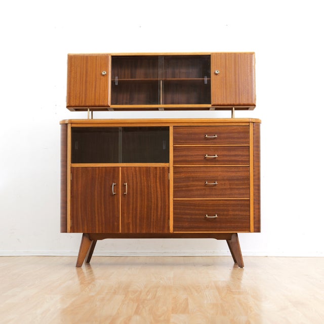 Mid-Century Modern Mid Century Hutch Credenza by Homeworthy For Sale - Image 3 of 10