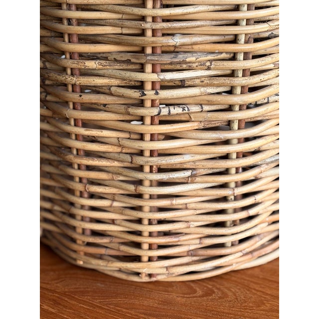 Large English Woven Wicker Basket For Sale - Image 10 of 12