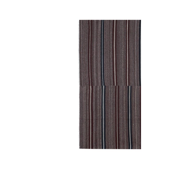 Striped Turkish Kilim Rug 9'4'' X 9'6'' For Sale - Image 4 of 10