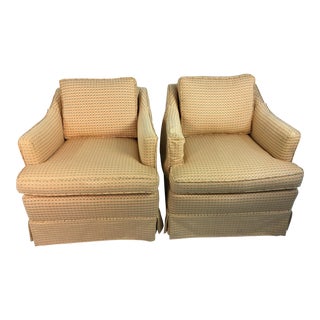 1970s Vintage Swivel Chairs- A Pair For Sale