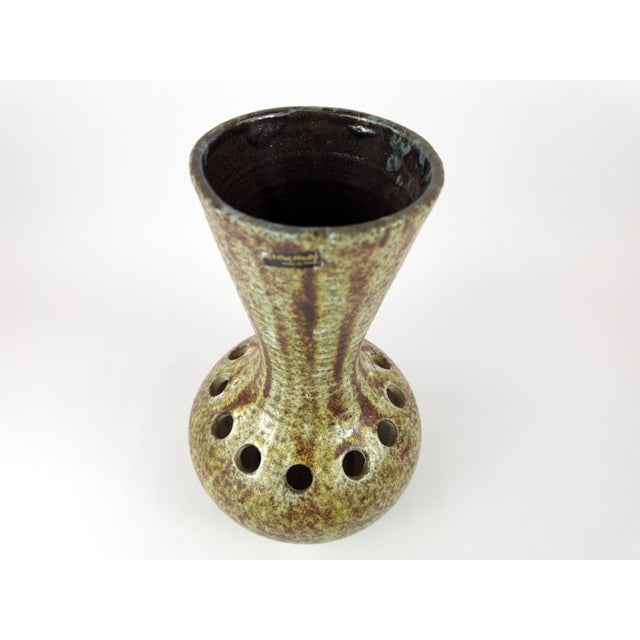 Mid 20th Century Large Accolay Ceramic Flower Frog Vase (Pique Fleurs), France, c.1960s For Sale - Image 5 of 12
