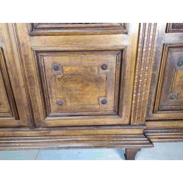 Louis XVI Bookcase in Oak, 1890s For Sale - Image 11 of 18