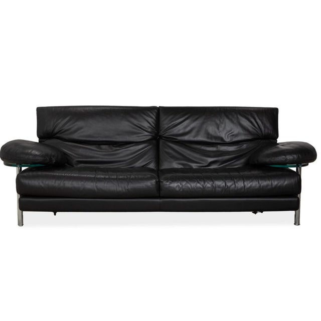 Black Leather Arca Three-Seater Sofa with Manual Function from B&B Italia For Sale - Image 13 of 13