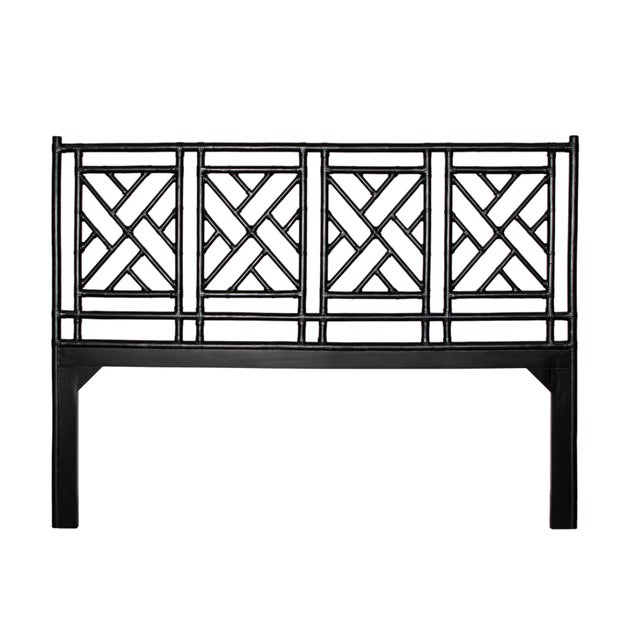 Not Yet Made - Made To Order Chippendale Standard Bed California King - Black For Sale - Image 5 of 12