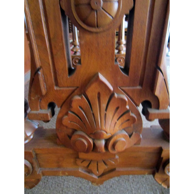 19th Century Renaissance Revival Desk Library Table For Sale - Image 10 of 12