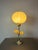 Custom made table lamp, 1970s with new cocoon fabric shade. The lamp has been rewired and refitted with a gorgeous steel...