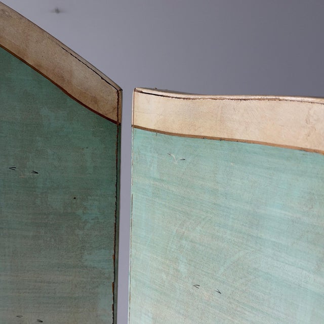 Hand Painted Antique Folk Art Screen by Sandi Wickersham Resnick For Sale - Image 9 of 11