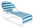 Cabo Chaise, Blue/White Stripe For Sale