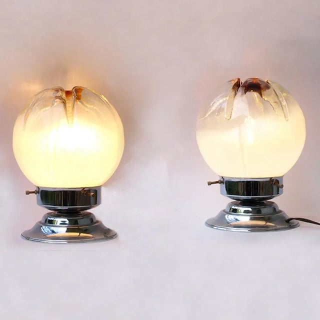 Metal Chromed Metal & Glass Table Lamp by Toni Zuccheri for VeArt, 1970s For Sale - Image 7 of 11