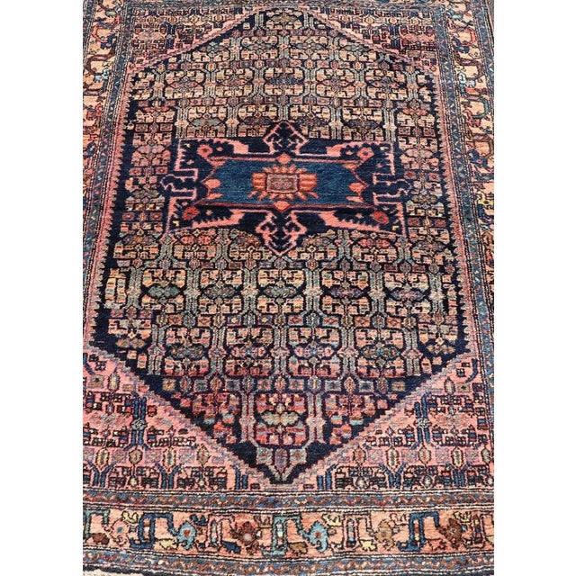 Blue, dark blue, pink, and tan Bibiakabad antique rug Persian, Keivan Woven Arts / rug W22-0103, country of origin / type:...