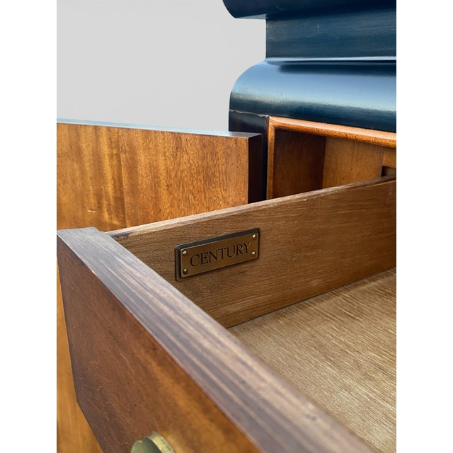 Vintage Chin Hua Asian Hollywood Regency Burled Credenza Sideboard for Century Furniture For Sale In Miami - Image 6 of 14