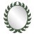 Fleur Home Audubon Oval Mirror in Duck Green, 42x48 For Sale