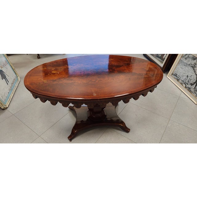 Oval Table in Mahogany, 1830 For Sale - Image 4 of 6