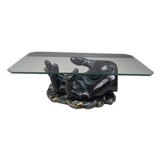 Vintage Hand-Shaped Coffee Table, 1980s For Sale