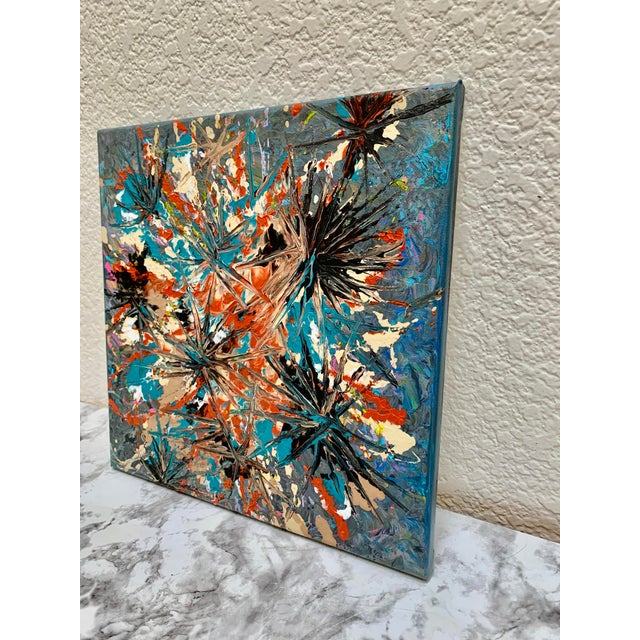 Original Effervescent Canvas Painting in Assorted Bold Colors For Sale - Image 4 of 12