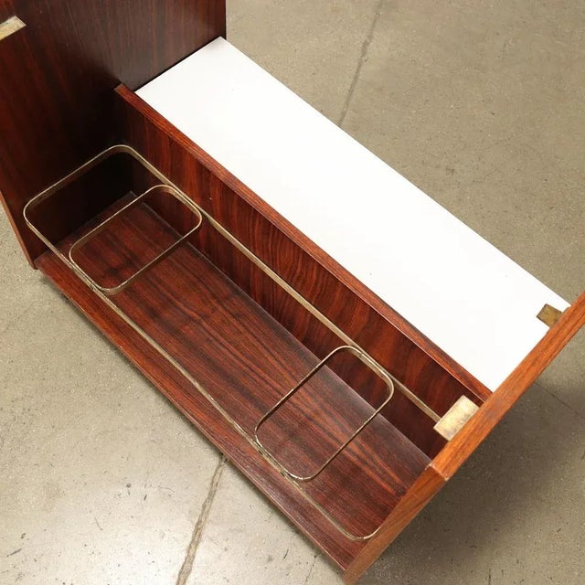 Brown Serving Trolley in Wood, Italy, 1960s For Sale - Image 8 of 10