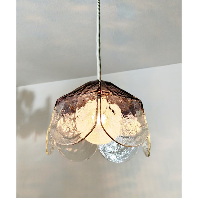Murano Glass Pendant Lamp by AV Mazzega, 1970s For Sale - Image 14 of 15