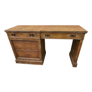 Vintage Romweber Viking Oak Desk - Circa 1960s For Sale