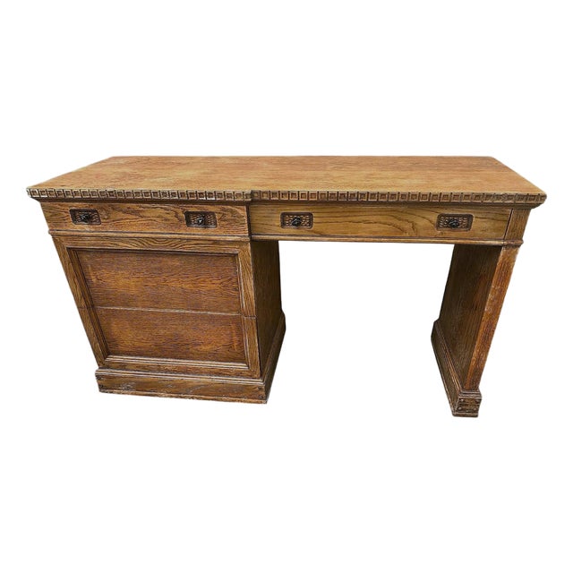 Vintage Romweber Viking Oak Desk - Circa 1960s For Sale