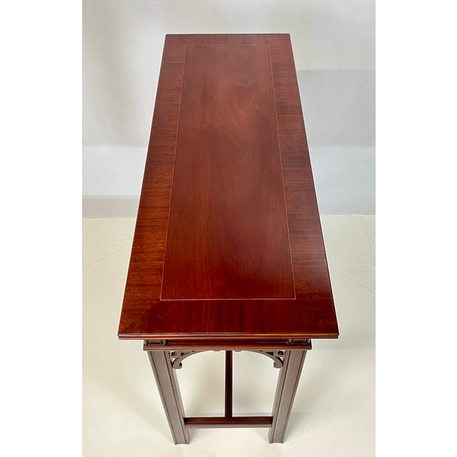 Councill Craftsmen Chippendale Mahogany Single-Drawer Console Table For Sale - Image 14 of 17