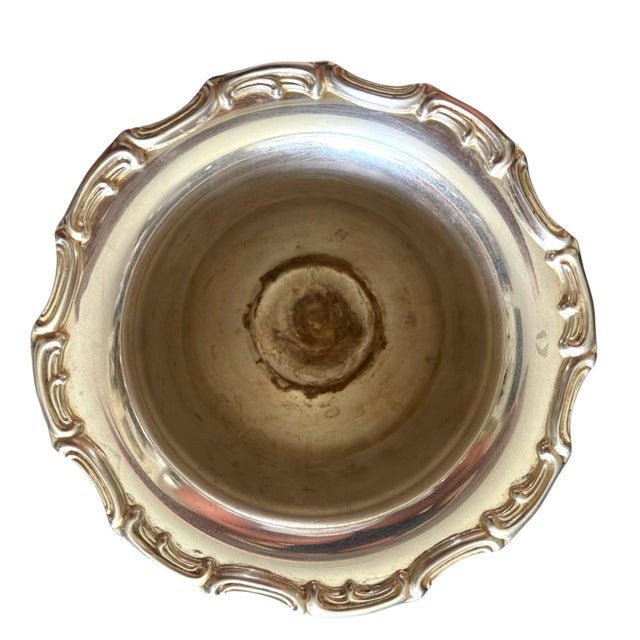 Vintage Leonard Silverplate Champagne Bucket Wine Cooler With Rococo Scroll Handles - 10” Tall For Sale In Los Angeles - Image 6 of 7