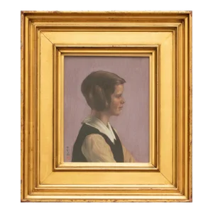 1920s Kanji (Kanzi) Nakamura "Portrait of Betsy" Painting, Framed