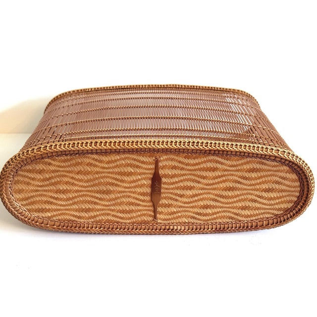 Contemporary Japanese Bamboo Basket Ikebana by Koide Bunsei For Sale - Image 4 of 12