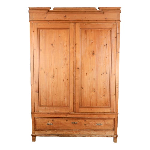 Large Antique Fir Wardrobe For Sale