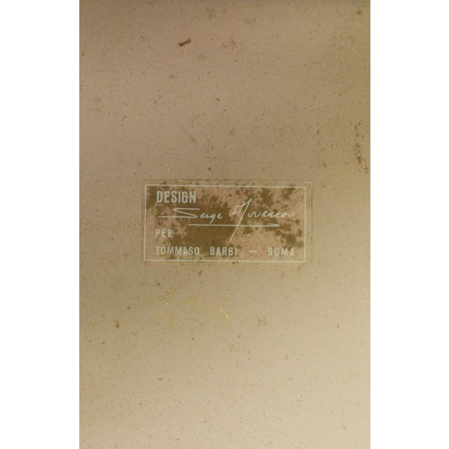 1980s Coffee Table with Brass Structure for Tommaso Barbi, Italy, 1980s For Sale - Image 5 of 6