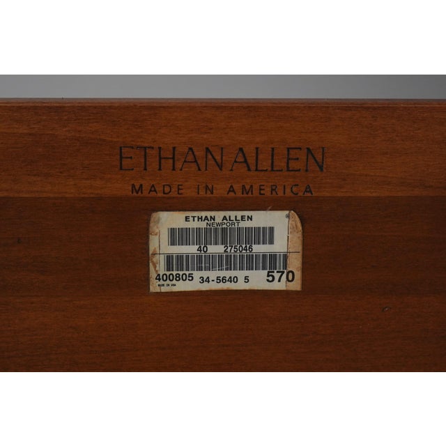Ethan Allen Mahogany Newport Sleigh Queen Size Bed For Sale - Image 16 of 16