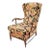 1940s Paolo Buffa Wing Back Floral Armchair For Sale