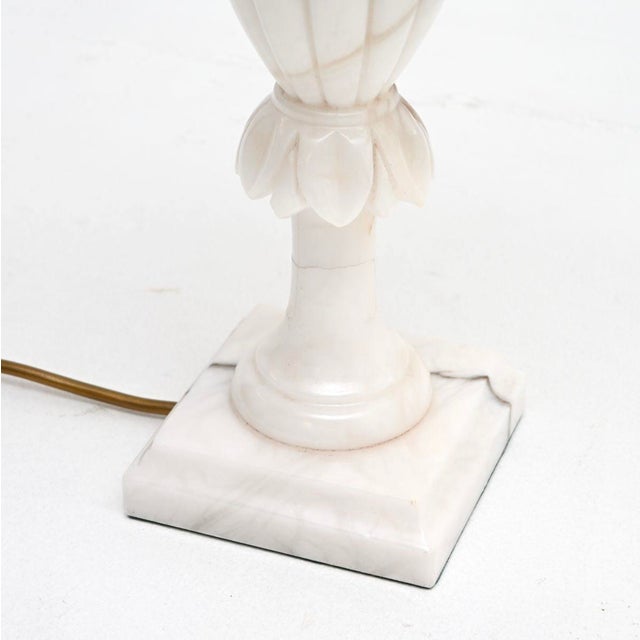 Stone Antique Italian Marble Table Lamps, 1930, Set of 2 For Sale - Image 7 of 9