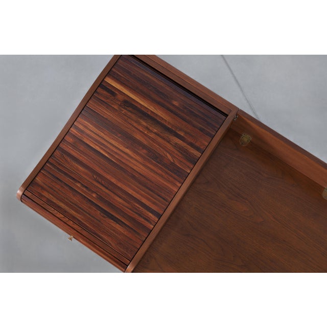Vintage Rosewood Tambour Door Desk by Edward Wormley for Dunbar, 1950s For Sale - Image 14 of 15