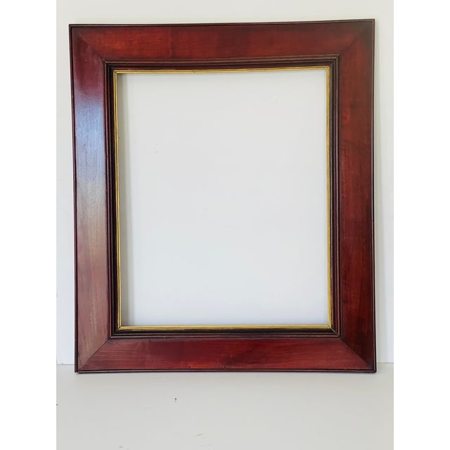 Elegant Art Deco Cherrywood Frame for portrait, painting or mirror. Inside dimensions 193/4” by 233/4”.