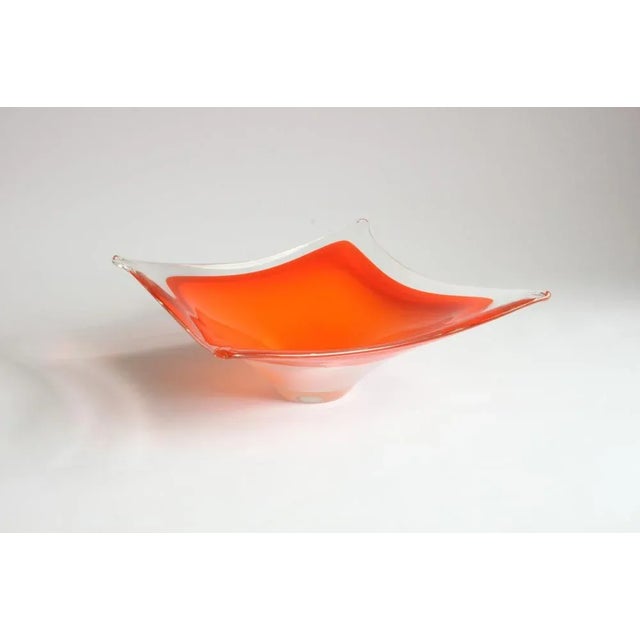 Orange Murano Glass Centrepiece Bowl, Italy, 1970s For Sale - Image 10 of 10