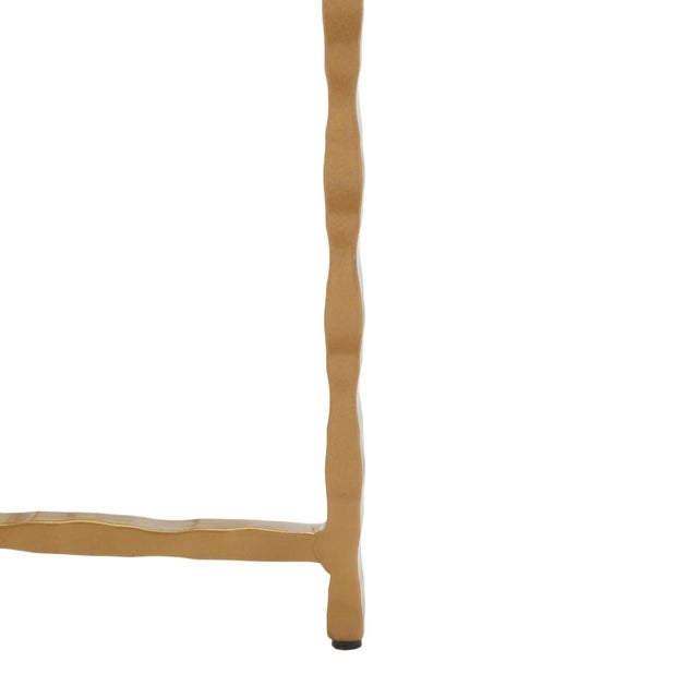 Early 21st Century Tengah Round Glass Accent Table in Green / Brass For Sale - Image 5 of 8